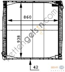 BEHR CR696000P RADYATÖR SCANIA 4 SERİ > 1764886 SCANIA