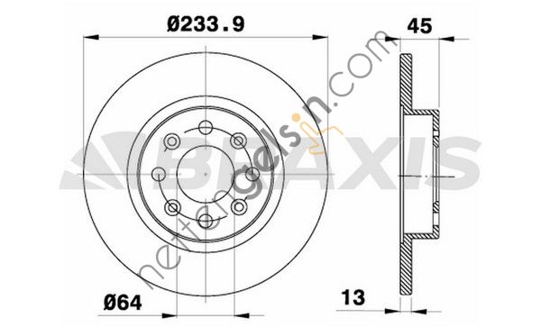 BRAXIS AE0670 ON FREN DISK AYNASI MITSUBISHI COLT LANCER V 1.3  MITSUBISHI BİNEK FREN DİSKİ