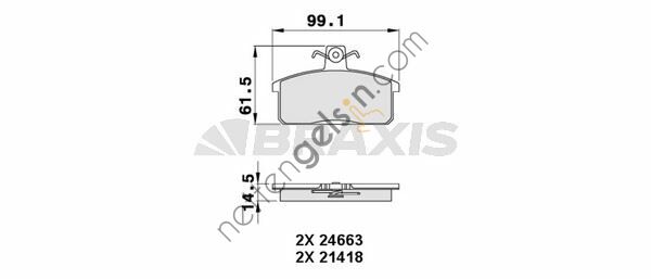 BRAXIS AA0276 ON FREN BALATASI SUZUKI VITARA  SUZUKI BİNEK FREN BALATASI