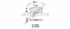 BRAXIS AA0276 ON FREN BALATASI SUZUKI VITARA  SUZUKI BİNEK FREN BALATASI