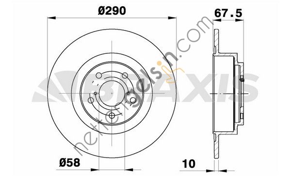 BRAXIS AE0679 ARKA FREN DISK AYNASI SUBARU LEGACY 3 2.0I  SUBARU BİNEK FREN DİSKİ