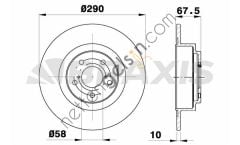 BRAXIS AE0679 ARKA FREN DISK AYNASI SUBARU LEGACY 3 2.0I  SUBARU BİNEK FREN DİSKİ
