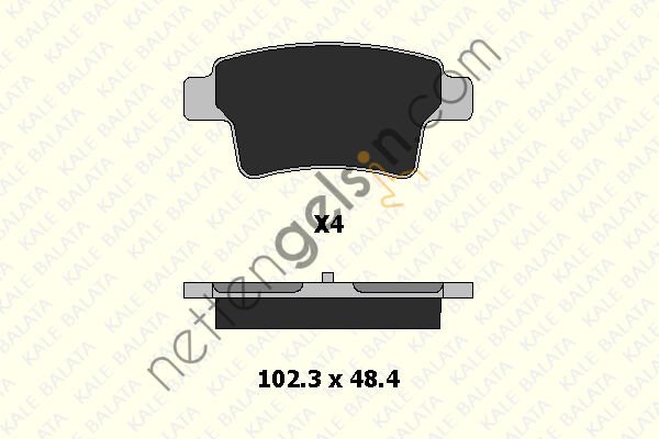 KALE B 24540 164 04 ARKA FREN BALATASI C4 PICASSO C4 GRAND PICASSO 1,6 HDI 110FAP 1,8 16V 2,0 16V 2,0 HDI 138 FAP 10 / 06  PEUGEOT-CITROEN BİNEK FREN BALATASI
