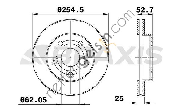 BRAXIS AE0682 ON FREN DISK AYNASI TOYOTA PREVIA 2.4  TOYOTA BİNEK FREN DİSKİ