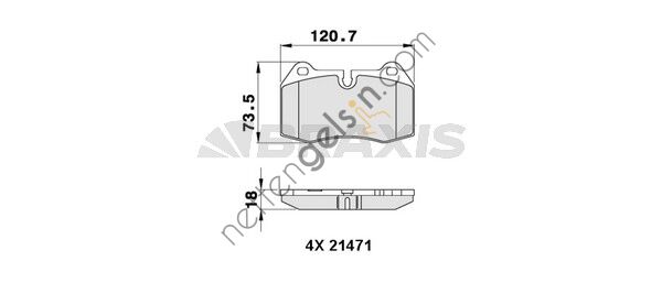 BRAXIS AA0281 FREN BALATASI ON BMW E31 E34 E38 95>01   BMW BİNEK FREN BALATASI