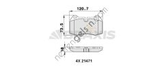BRAXIS AA0281 FREN BALATASI ON BMW E31 E34 E38 95>01   BMW BİNEK FREN BALATASI