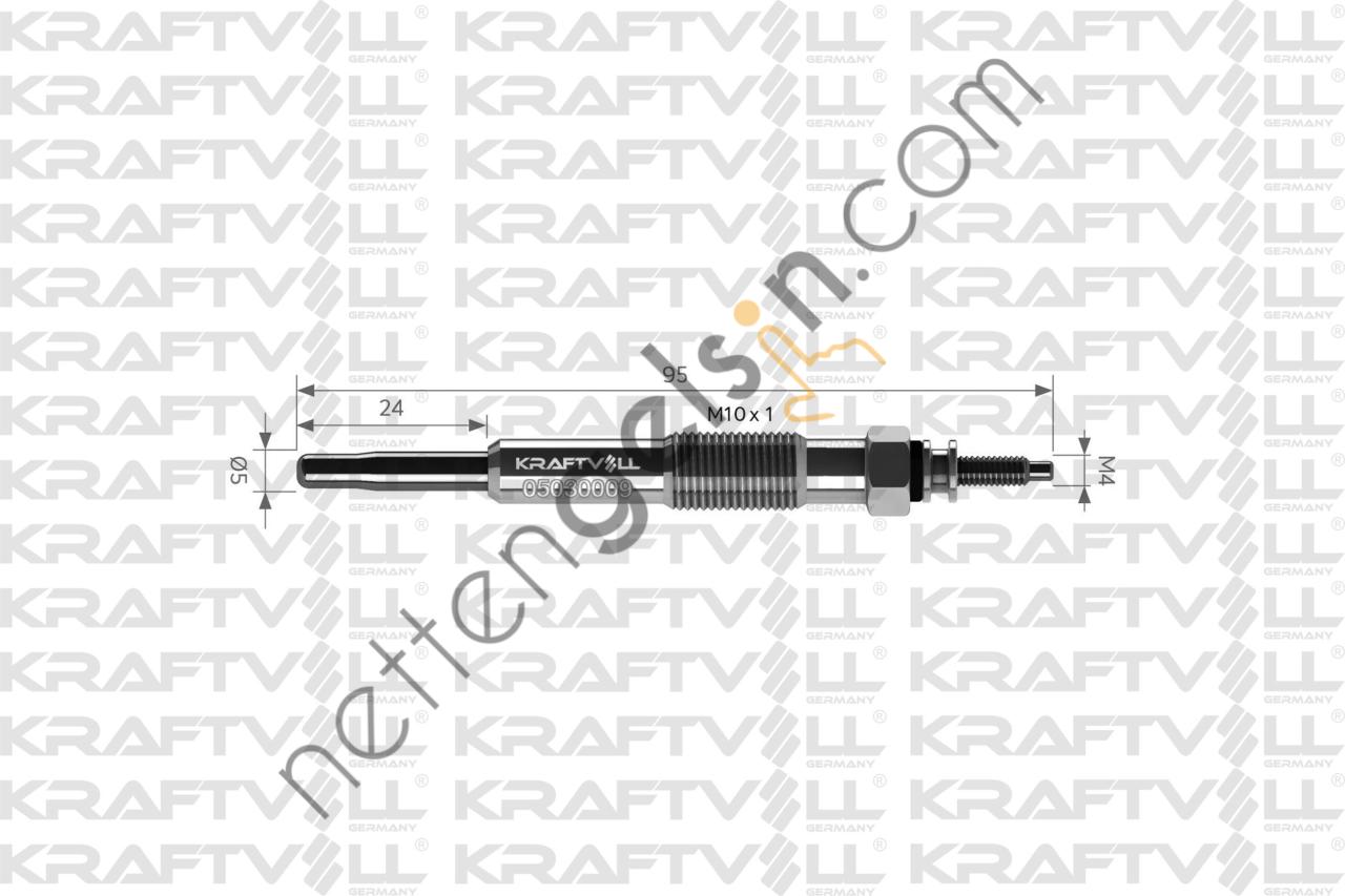KRAFTVOLL 05030009 KIZDIRMA BUJISI 11V KANGOO 1,9  RENAULT BİNEK BUJİ