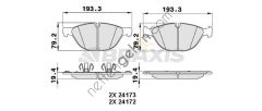 BRAXIS AA0290 ON FREN BALATASI X5 E70 4,8I - 3,0SD 07--> X6 E71 4,4,50I,30D,35D 05/2008- FREN DISKI CAPI: 365 MM  BMW BİNEK FREN BALATASI
