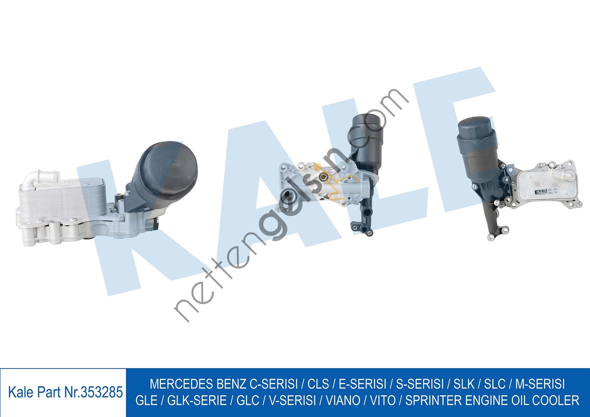 KALE 353285 YAG SOGUTUCUSU (OM651, KOMPLE) W204 07>14 C218 11>17 W212 09>15 C207 10>16 W221 06>13 W639 03> SPRINTER 906 09>  MERCEDES BİNEK YAĞ FİLTRE KÜTÜĞÜ