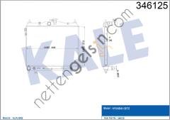 KALE 346125 MOTOR RADYATORU GETZ 06-> 1.4 OTOMATIK  HYUNDAI BİNEK MOTOR SU RADYATORU