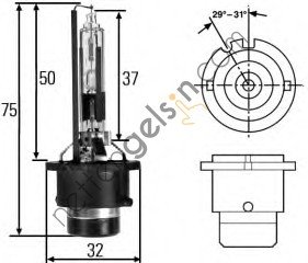 HELLA 8GS007001151 AMPUL XENON D2R 202/208/210/211 p.dışı A91013900000 MERCEDES