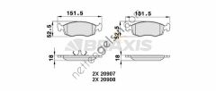 BRAXIS AA0300 ON FREN BALATASI FORD SIERRA ESCORT GRANADA  FORD BİNEK FREN BALATASI