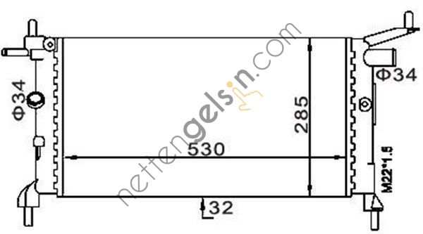 MARELLI 359000301110 RADYATÖR OPEL CORSA B COMBO B 1.2-1.4 MAN.BREZING 1300149 OPEL