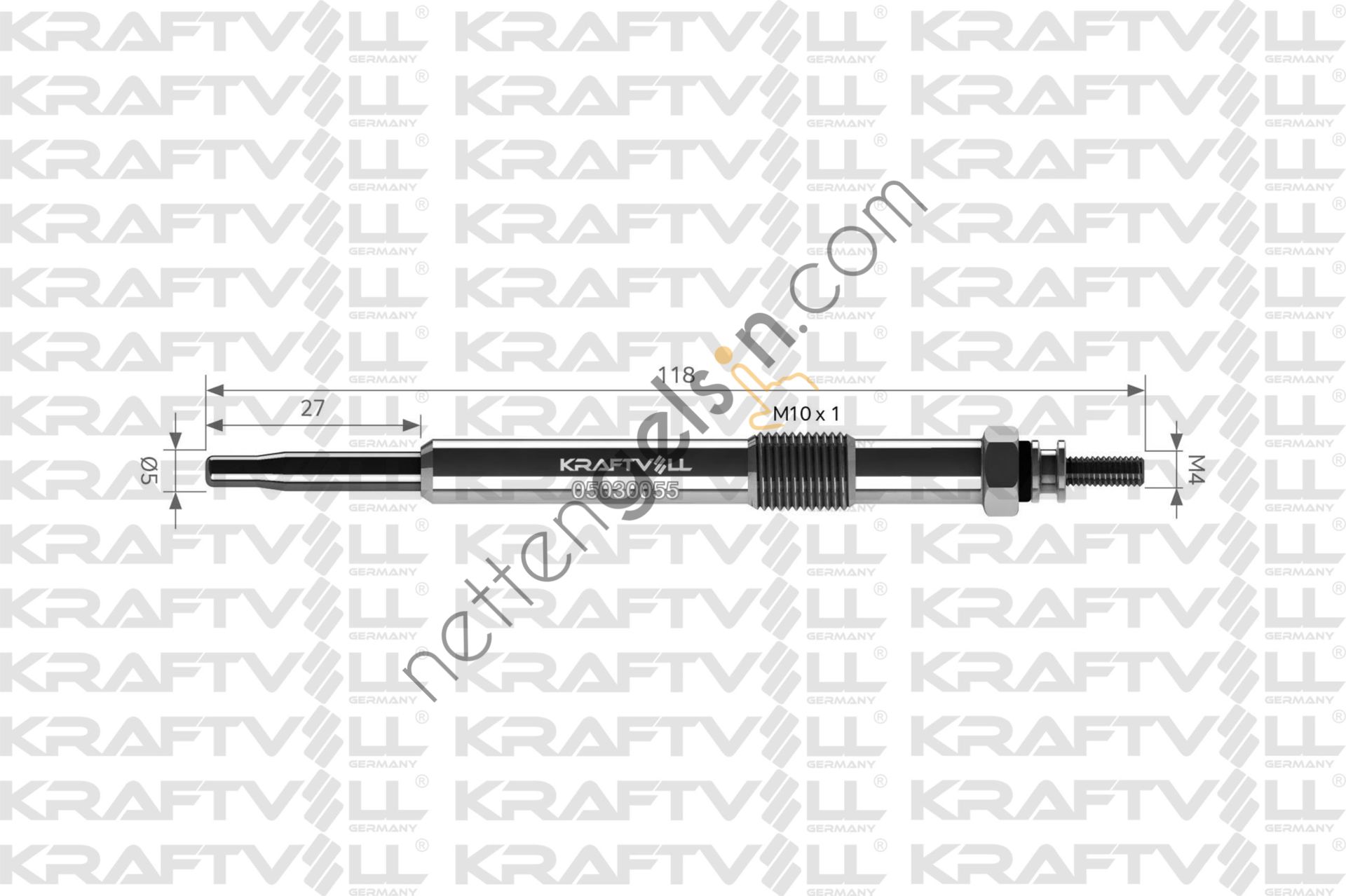 KRAFTVOLL 05030055 KIZDIRMA BUJISI 11 V 307-407-607 2.0 HDI(DW10BTED4-C5-C8 2.0 HDI(DW10BTED4) SCUDO-ULYSSE 2.0D MULTIJ  PEUGEOT-CITROEN BİNEK BUJİ