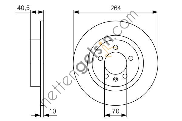 BOSCH 0986479S88 FREN DİSKİ OPEL CORSA E 5 BİJ. (264 MM) ARKA 569418 OPEL