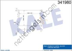 KALE 341980 MOTOR SU RADYATORU I30 CEED 1,4 1,6 BENZINLI MANUEL VITES 2007 2012  HYUNDAI BİNEK MOTOR SU RADYATORU