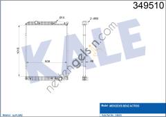 KALE 349510 RADYATOR MOTOR MERCEDES BENZ ACTROS (CERCEVESIZ) (AT)  MERCEDES AĞIR VASITA MOTOR SU RADYATORU
