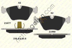 KALE B 21990 203 05 KD11 FREN BALATASI ON BMW E39 95>03   BMW BİNEK FREN BALATASI