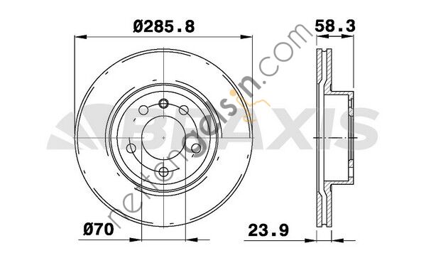 BRAXIS AE0752 ON FREN DISK AYNASI HAVALI OMEGA B 2,0 94-->  OPEL BİNEK FREN DİSKİ