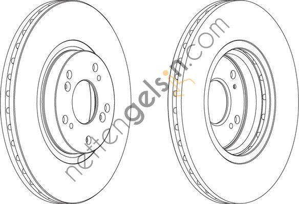 FERODO DDF1424 ON FREN AYNASI HAVALI ACCORD VIII/TOURER 2,0 CL7/2,2i CDTi/2,4 CL9 02/03-> 16 JANT  HONDA BİNEK FREN DİSKİ