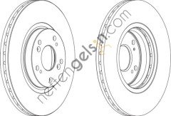 FERODO DDF1424 ON FREN AYNASI HAVALI ACCORD VIII/TOURER 2,0 CL7/2,2i CDTi/2,4 CL9 02/03-> 16 JANT  HONDA BİNEK FREN DİSKİ