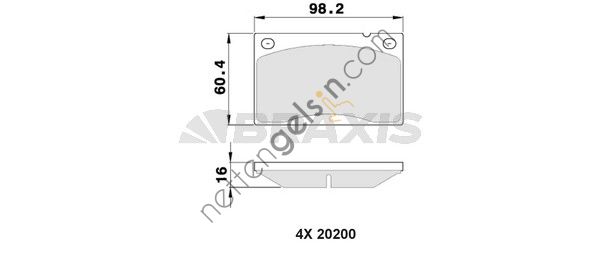 BRAXIS AA0365 ON FREN BALATASI VOLVO 240  VOLVO BİNEK FREN BALATASI