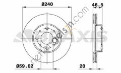 BRAXIS AE0755 ON FREN DISK AYNASI FIAT UNO 1.4Ie TURBO  FIAT BİNEK FREN DİSKİ