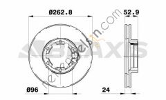 BRAXIS AE0757 ON FREN DISK AYNASI NISSAN TRADE 2.0D  NISSAN BİNEK FREN DİSKİ