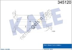 KALE 345120 TURBO RADYATORU CLIO II SYMBOL  RENAULT BİNEK TURBO RADYATÖRÜ