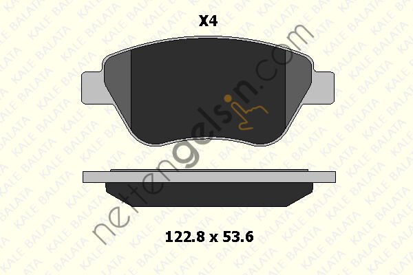 KALE B 23982 178 34 ON FREN BALATASI FISSIZ LINEA 1,3 STILO BRAVO SIENA PALIO ALBEA 1,2 &sol; 1,4 &sol; 1,6 &sol; 1,9D MULTIJET 10 &sol; 01> DOBLO 1,3D NEMO BIPPER FIORINO  FIAT BİNEK