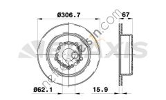 BRAXIS AE0764 ARKA FREN DISK AYNASI LEXUS GS300 LS400 3.0I 4.0I  VOLVO BİNEK FREN DİSKİ