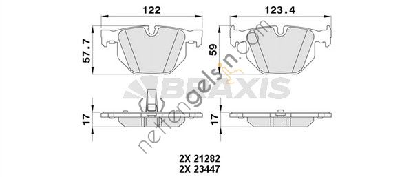 BRAXIS AA0388 FREN BALATASI ARKA BMW E65 E66  BMW BİNEK FREN BALATASI