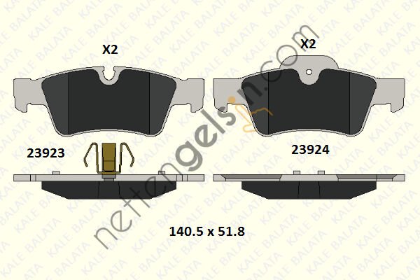 KALE B 23923 179 05 KD11 FREN BALATASI ARKA W463 04> W164 05>11 W251 05>12  MERCEDES BİNEK FREN BALATASI