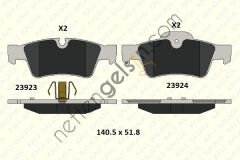 KALE B 23923 179 05 KD11 FREN BALATASI ARKA W463 04> W164 05>11 W251 05>12  MERCEDES BİNEK FREN BALATASI