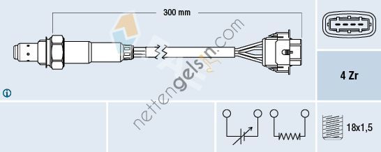 FAE FA:77246 OKSİJEN SENSÖRÜ OPEL AST.G/H/VEC.B/C Z18XE ÖN P2 855389 OPEL
