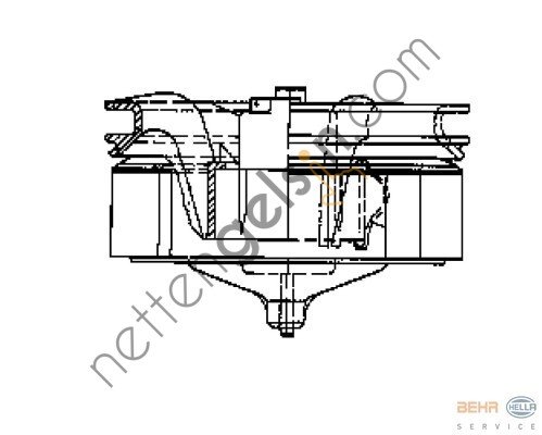 BEHR 8EW009158011 KALORİFER MOTORU KOMPLE VOLVO SOL FL7/FL10>SİYAH 8156079 VOLVO