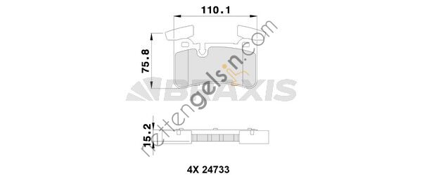 BRAXIS AA0391 FREN BALATASI ARKA W204 AMG 08>14 W211 AMG 06>08 R230 AMG 04>12  MERCEDES BİNEK