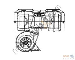 BEHR 8EW009158001 KALORİFER MOTORU KOMPLE VOLVO FL7/FL10 8156083 VOLVO