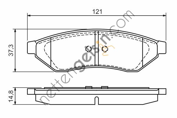 BOSCH 0986494172 FREN BALATASI CHEVROLET EVANDA ARKA 96496763 CHEVROLET