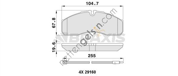 BRAXIS AA0398 FREN BALATASI ON DAILY 65C15 65C17 01>06 MASCOTT 99>05  IVECO HAFİF TİCARİ FREN BALATASI