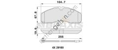 BRAXIS AA0398 FREN BALATASI ON DAILY 65C15 65C17 01>06 MASCOTT 99>05  IVECO HAFİF TİCARİ FREN BALATASI