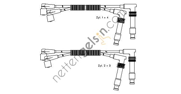 BREMI BR:300/673 BUJİ KABLOSU TAKIMI ASTRA F VECTRA B 1.4-1.6 16V 1612561 OPEL