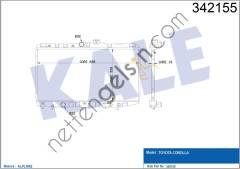 KALE 342155 MOTOR RADYATORU COROLLA / COROLLA COMPACT / LIFTBACK / WAGON 1.6 / 1.3 87-92   TOYOTA BİNEK MOTOR SU RADYATORU