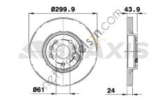 BRAXIS AE0778 ON FREN DISK AYNASI SCENIC II GRAND SCENIC II 2.0 DCI 05=> (HAVA KANALLI)  RENAULT BİNEK FREN DİSKİ