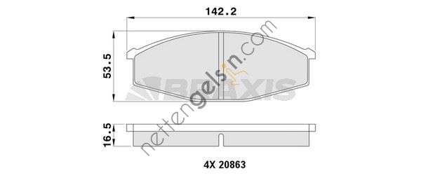 BRAXIS AA0400 ON FREN BALATASI NISSAN CABSTAR  NISSAN BİNEK FREN BALATASI