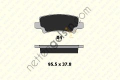 KALE B 23816 158 04 ARKA FREN BALATASI TOYOTA COROLLA 1.4 1.6 VVTI BENZINLI 2003-2007  TOYOTA BİNEK FREN BALATASI
