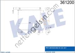 KALE 361200 MOTOR SU RADYATORU (KLIMASIZ / OTOMATIK SANZIMAN) 190 W201 85>93 W124 86>92 S124 86>90  MERCEDES BİNEK MOTOR SU RADYATORU