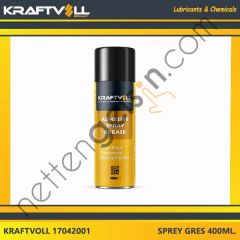 KRAFTVOLL 17042001 SIVI GRES SPREY 400ML. SEFFAF  YAĞ & ANTİFİRİZ BİNEK ! GRES YAGI