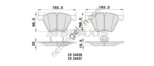 BRAXIS AA0415 ON FREN BALATASI BMW E70 E71 F15 F01 E71 E72  BMW BİNEK FREN BALATASI
