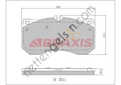 BRAXIS AA0424 ON FREN BALATASI A6 A7 11>18 A8 10>17 RS6 RS7 S6 S7 S8 14>18  VW-AUDI-SEAT-SKODA BİNEK FREN BALATASI